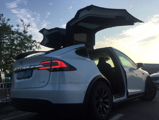 테슬라 모델 X. <김양혁 기자>